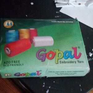 Embroidery Yarn Set - Red, Blue, Yellow, White